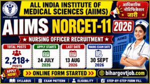 Read more about the article AIIMS NORCET 11 Recruitment 2026 Form Online