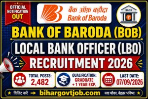 Read more about the article BOB Local Bank Officer (LBO) Recruitment 2026 Form
