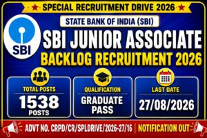 Read more about the article SBI Junior Associate Backlog Recruitment 2026 Form Online