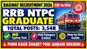 Read more about the article RRB NTPC Graduate Level Recruitment 2026 (CEN 06/2026): Apply Online for 3,548 Posts