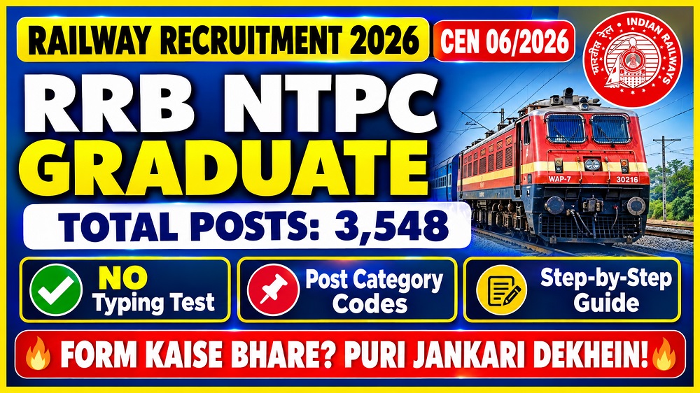 You are currently viewing RRB NTPC Graduate Level Recruitment 2026 (CEN 06/2026): Apply Online for 3,548 Posts